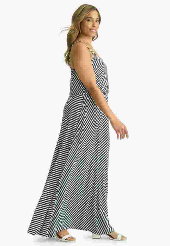 Stretch Knit Blouson Maxi Dress image number 2