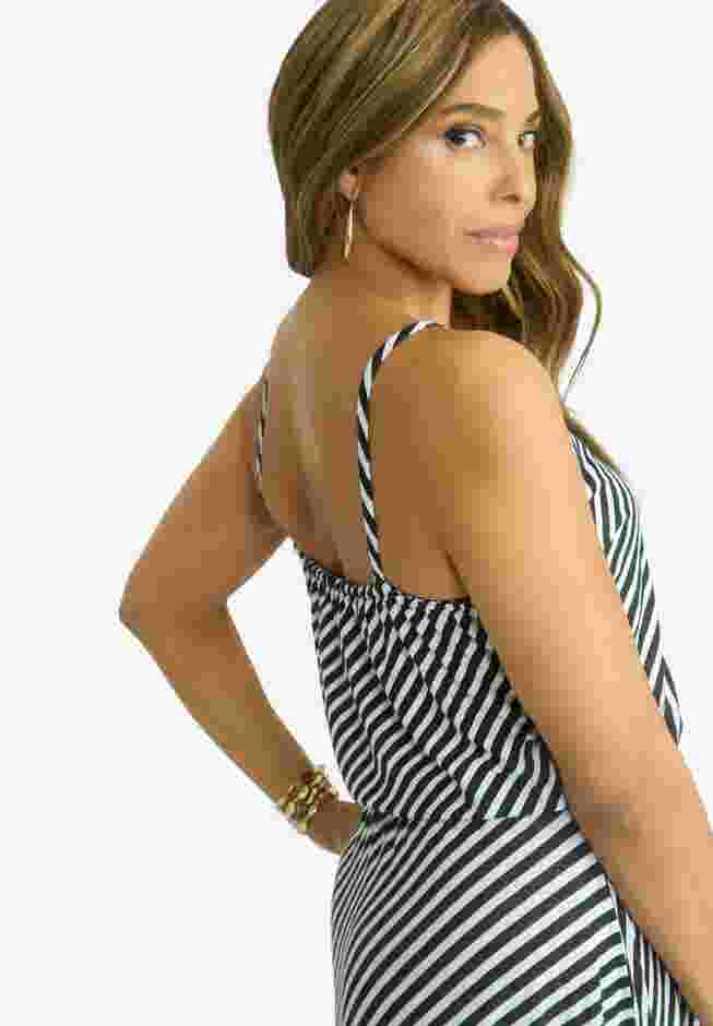 Stretch Knit Blouson Maxi Dress image number 3