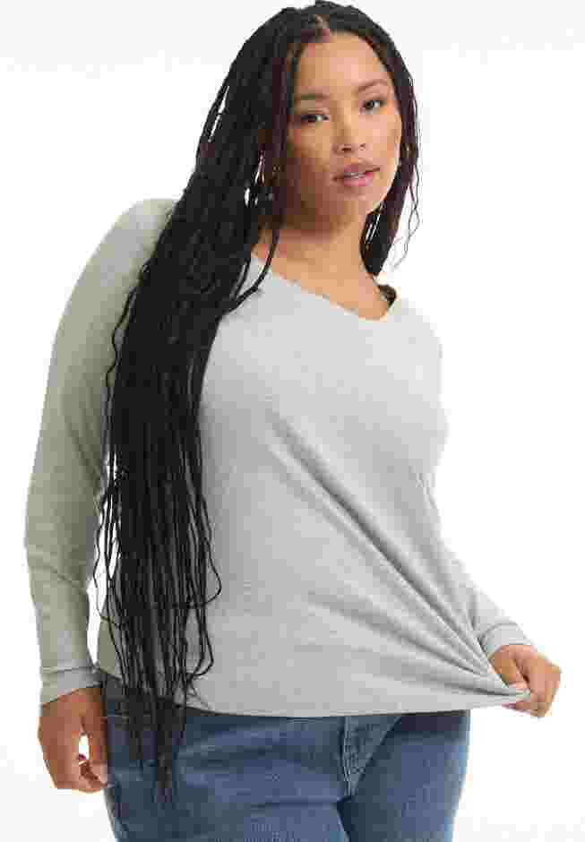 Ribbed Scoopneck Top image number 3