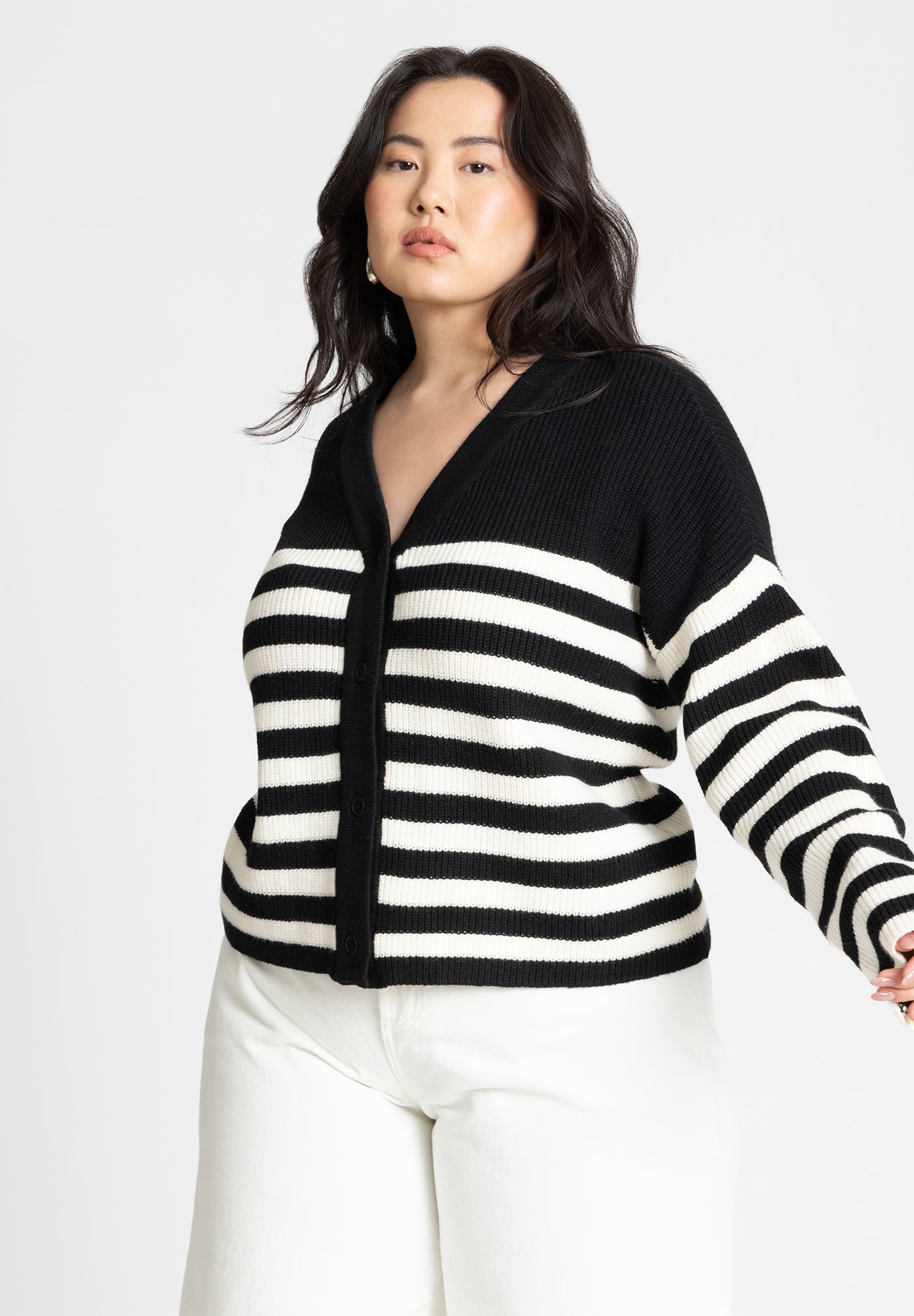 Oversized Stripe Sweater image number 1