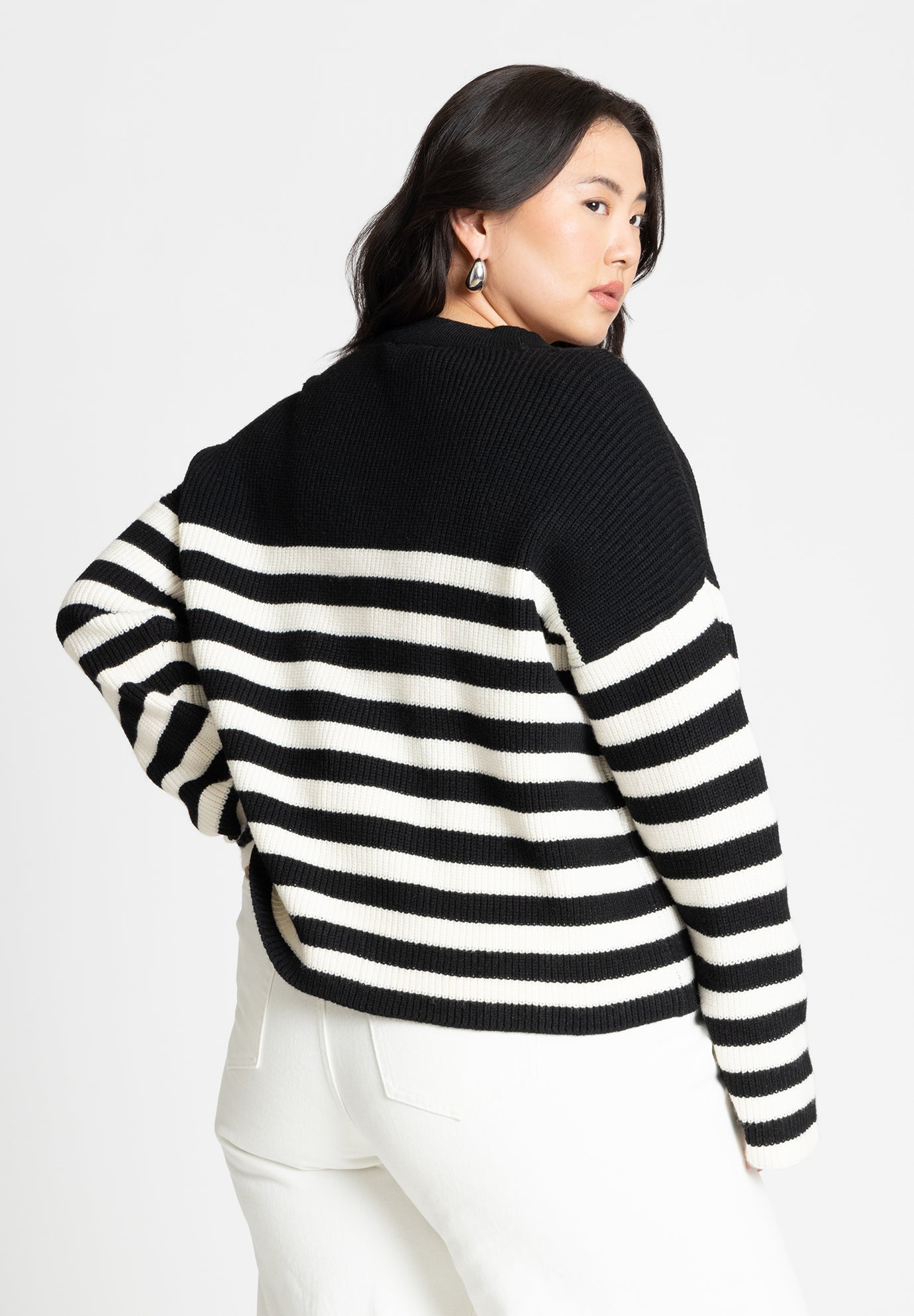 Oversized Stripe Sweater image number 2
