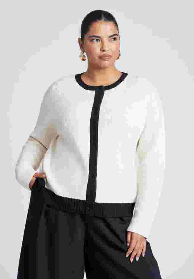 Contrast Placket Cardigan image number 0