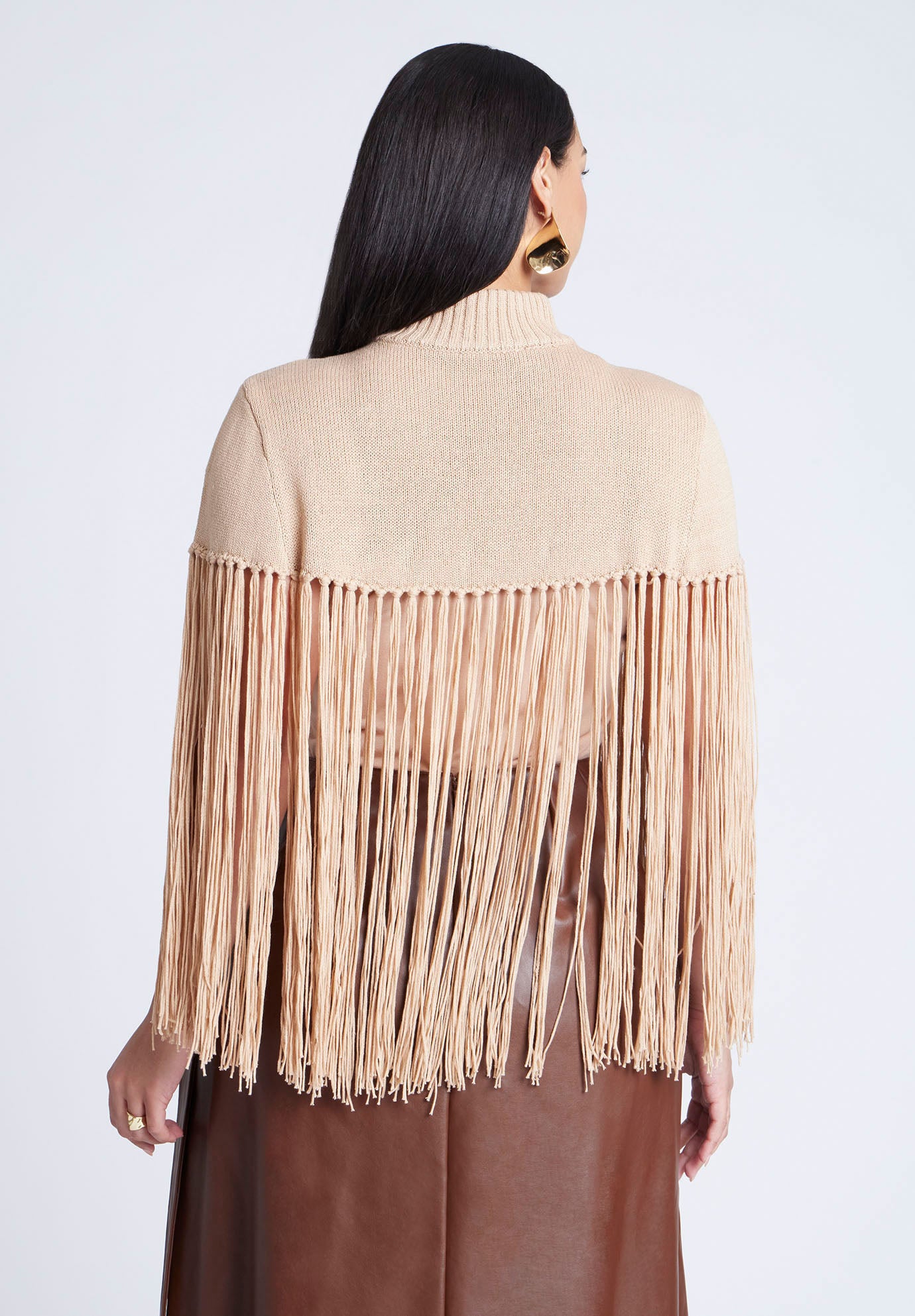 Fringe Half Sweater image number 1