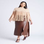 Fringe Half Sweater image number null