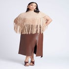 Fringe Half Sweater image number null