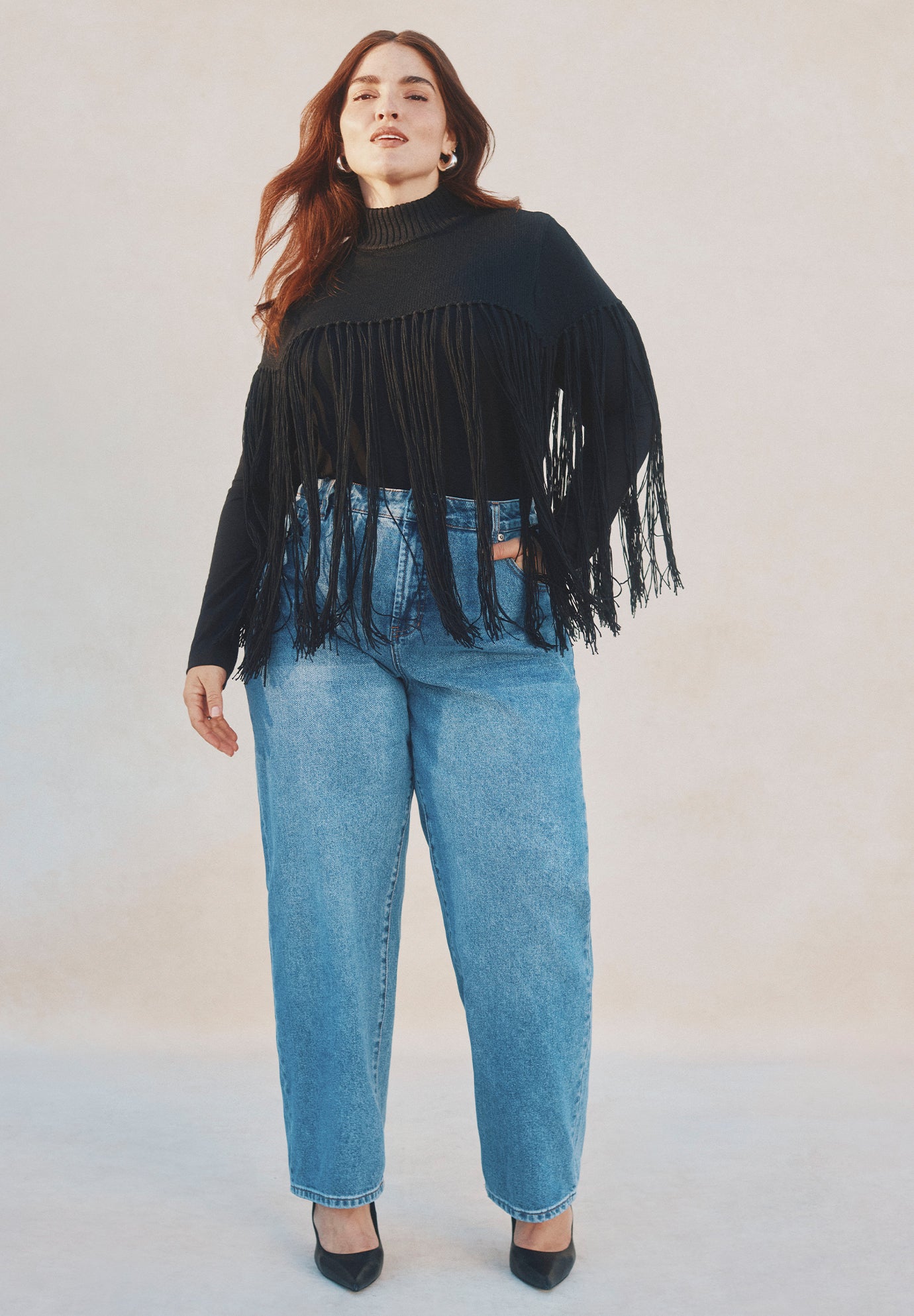 Fringe Half Sweater image number 4