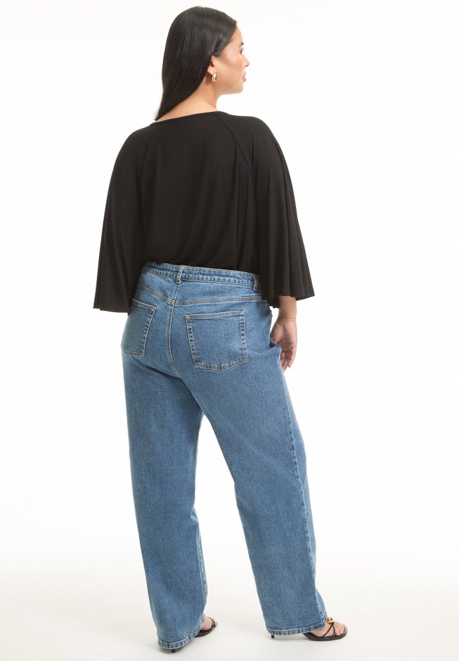 June Fit High-Rise Straight-Leg Stretch Jeans image number null