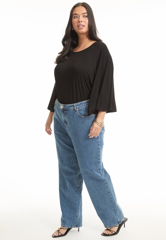 June Fit High-Rise Straight-Leg Stretch Jeans image number 2