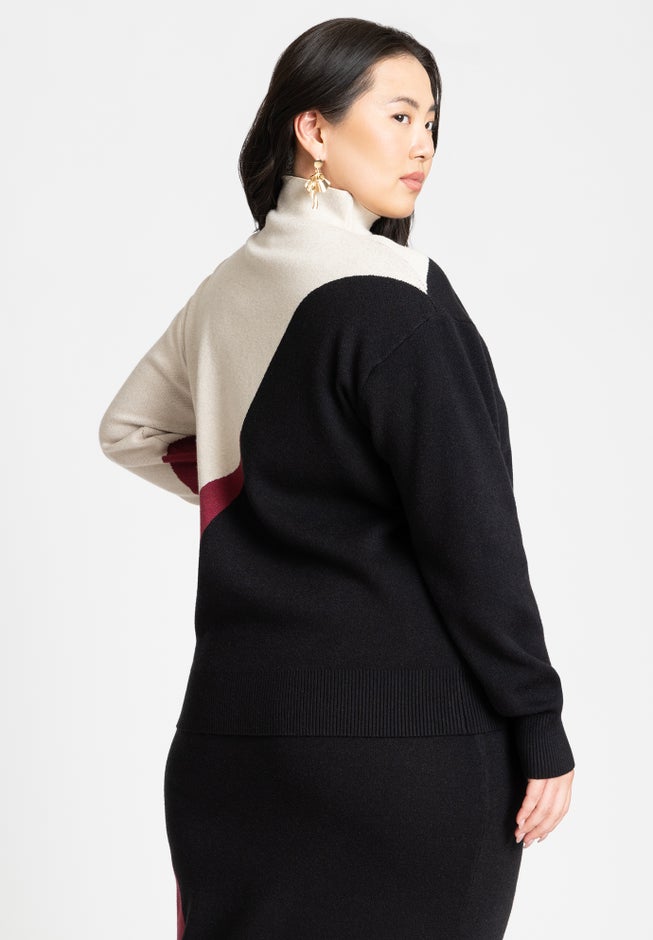 Intarsia Sweater image number null