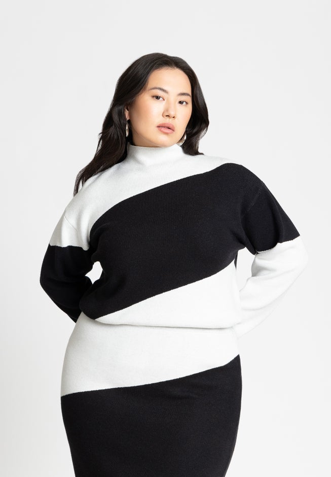Diagonal Stripe Sweater image number 1