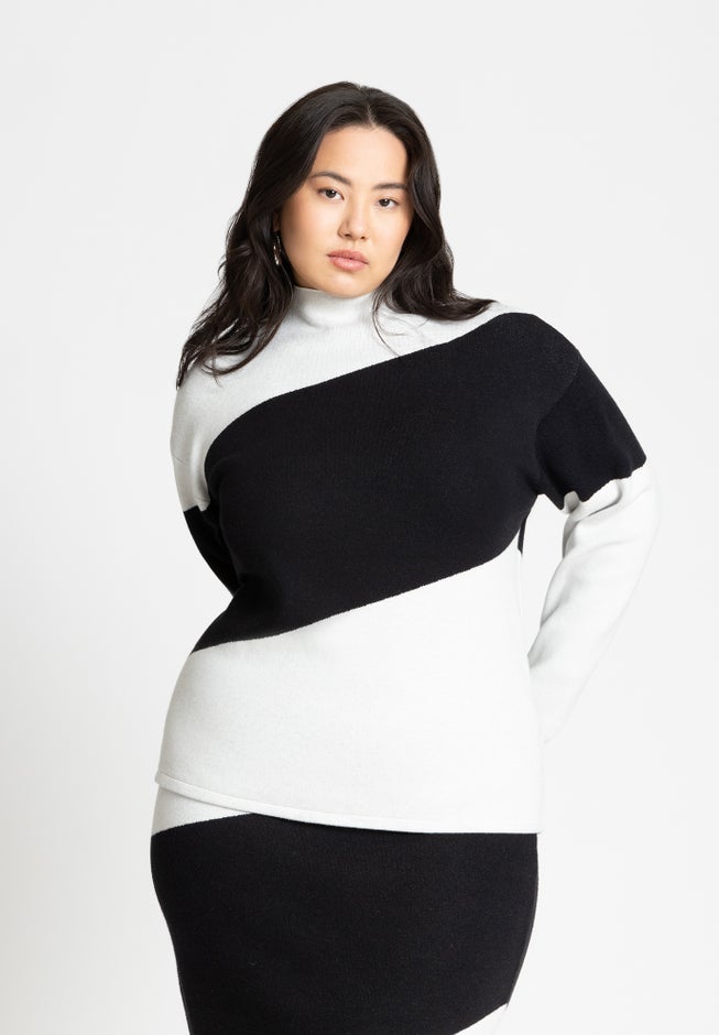 Diagonal Stripe Sweater image number 3