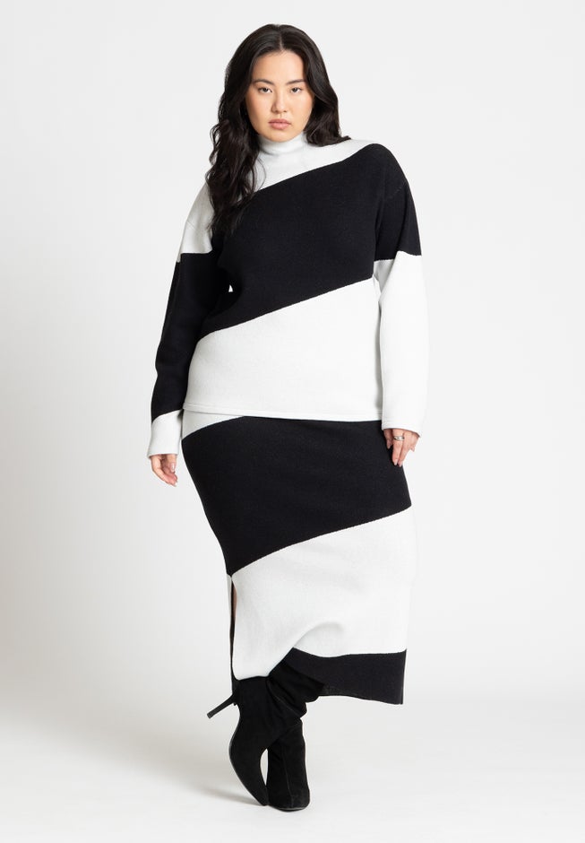 Diagonal Stripe Sweater image number 4