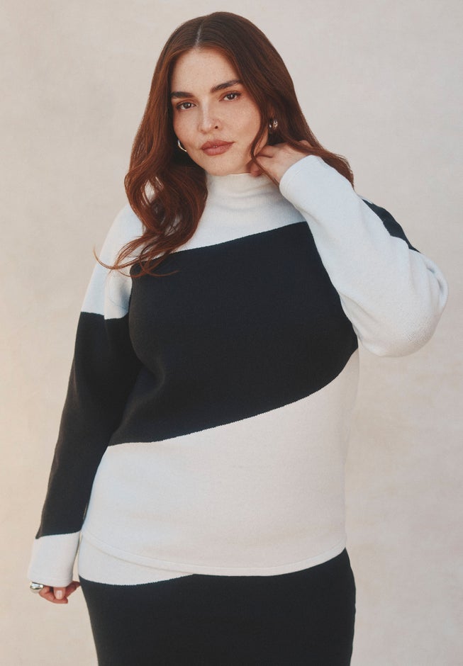 Diagonal Stripe Sweater image number 0