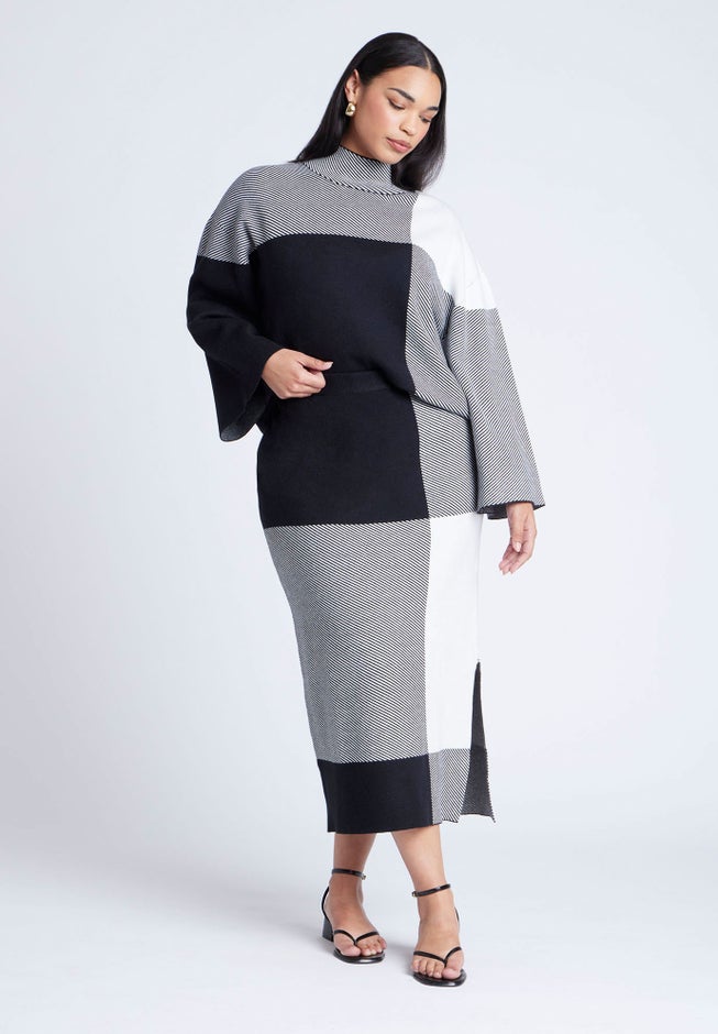 Intarsia Sweater Skirt image number 0