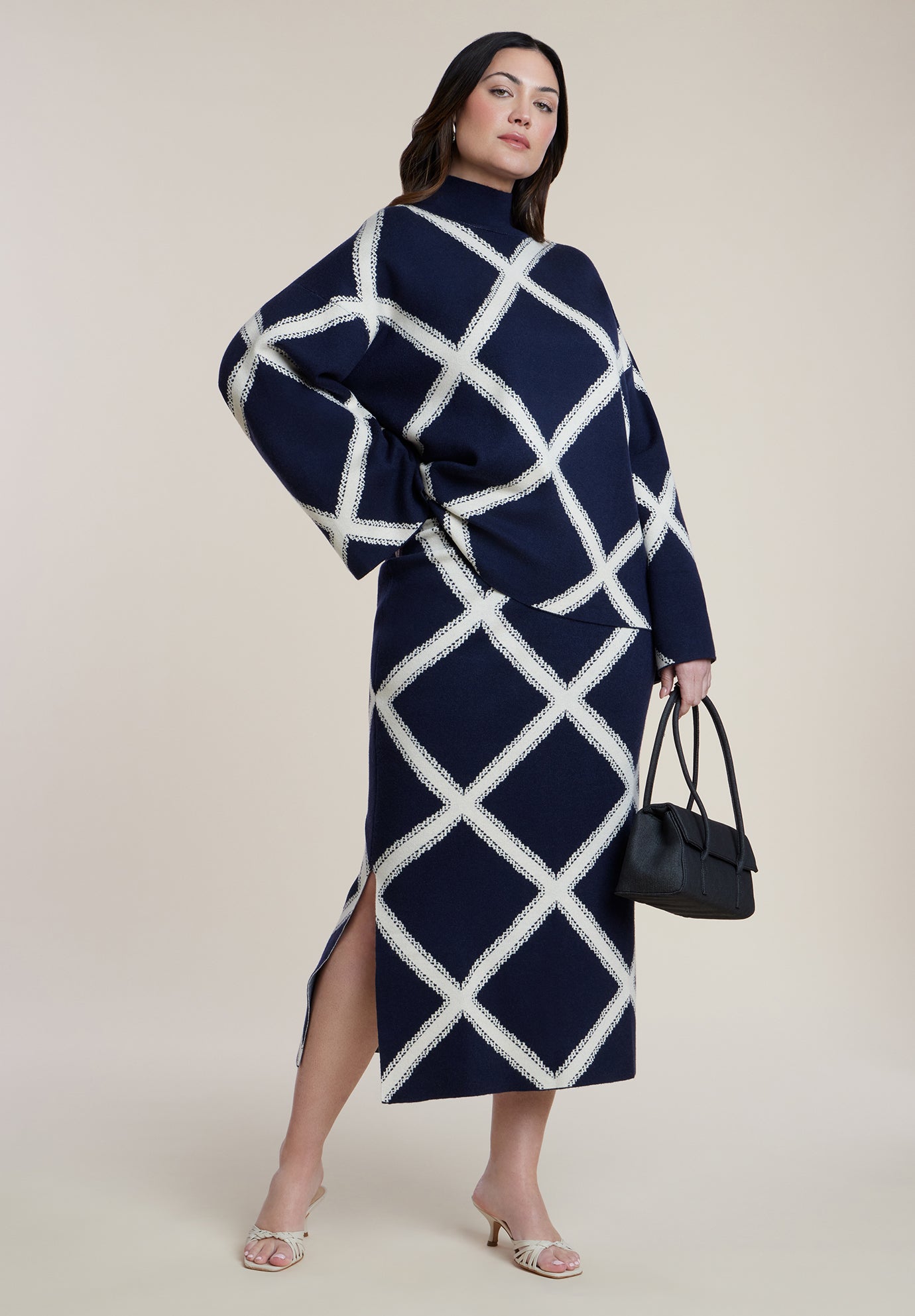 Intarsia Sweater Skirt image number 0