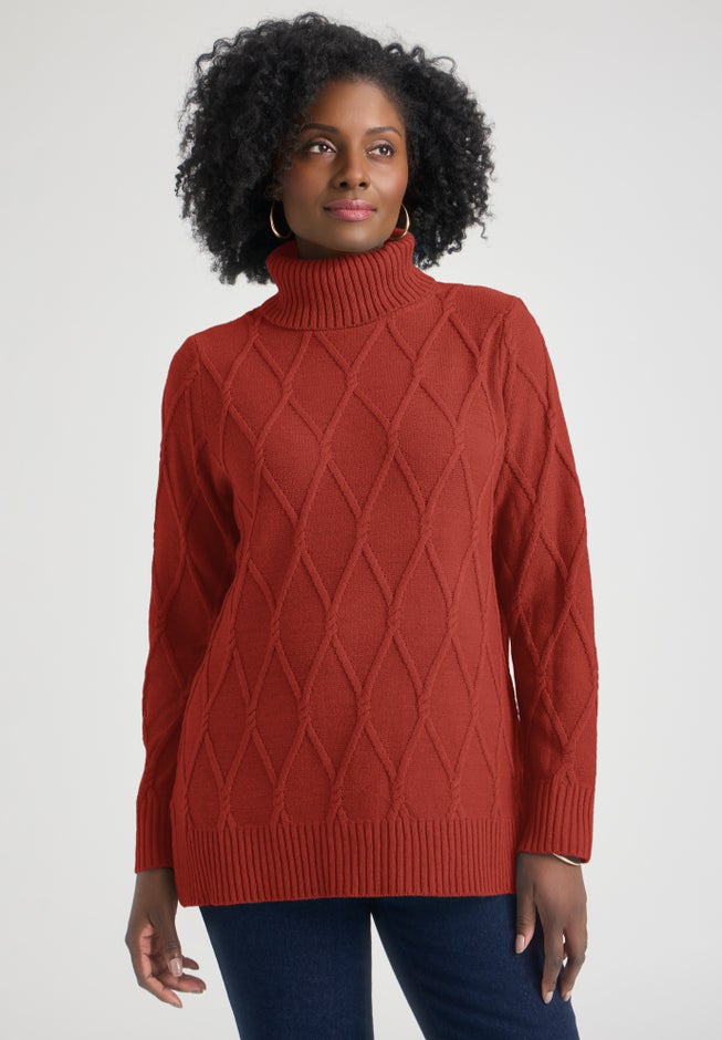 Cable Turtleneck Sweater image number 0