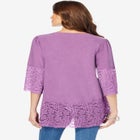 Lace-Hem Pintuck Tunic image number null