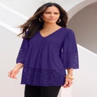 Lace-Hem Pintuck Tunic image number null