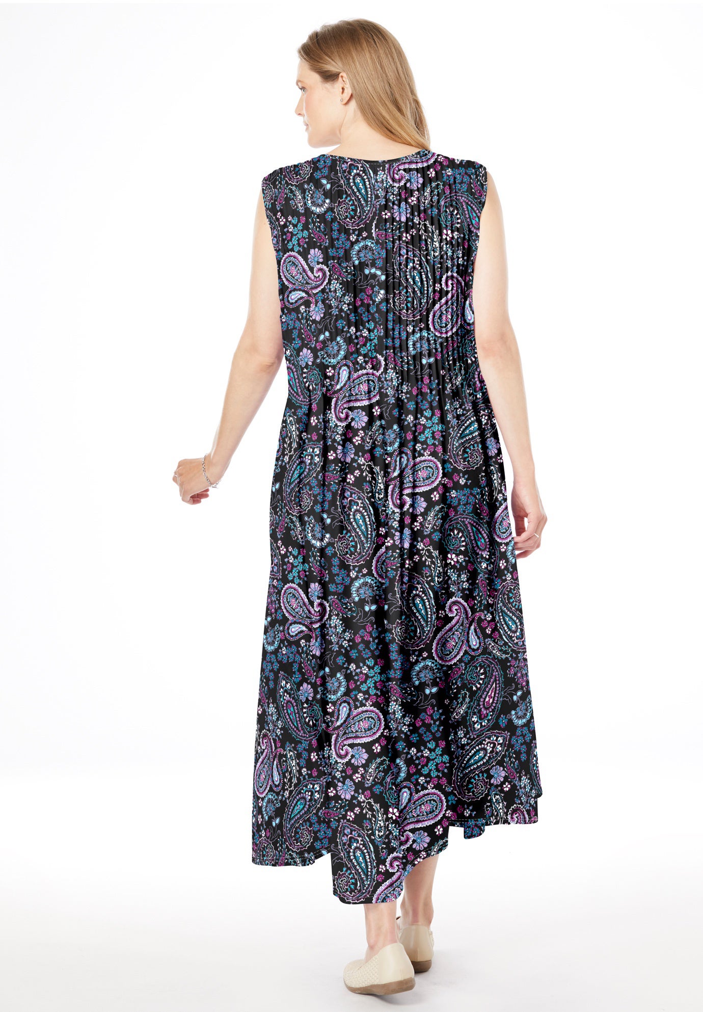 Pintucked Sleeveless Dress image number 1