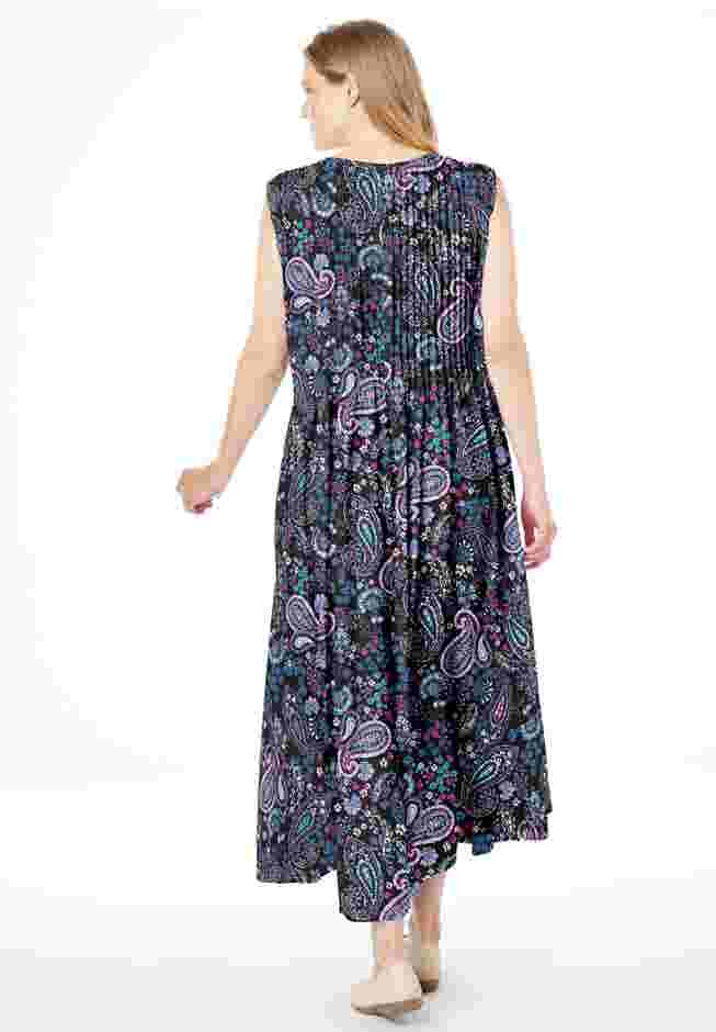 Pintucked Sleeveless Dress image number 1