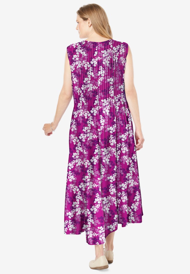 Pintucked Sleeveless Dress image number 1