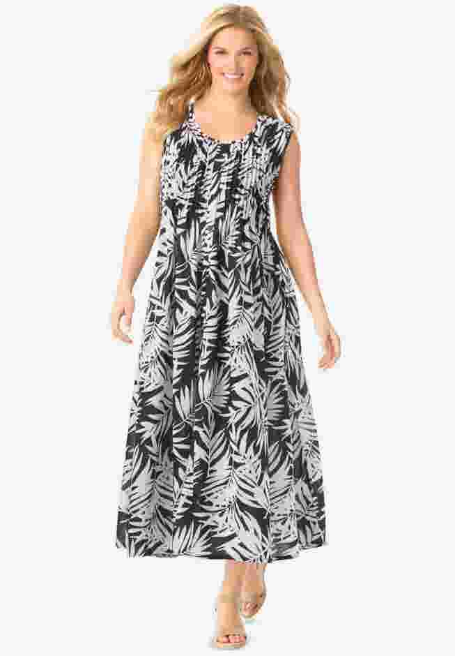 Pintucked Sleeveless Dress image number 0