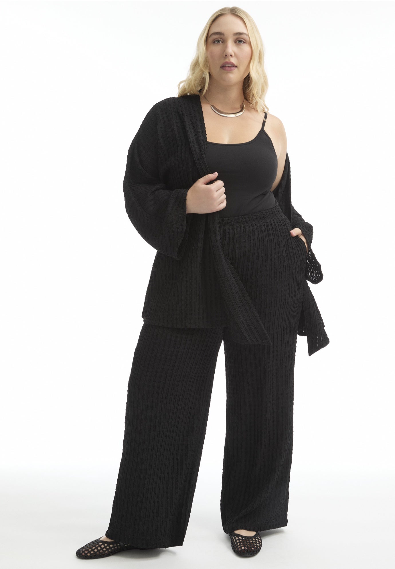 Knitted Pull-On Pants image number 0