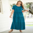 Short-Sleeve Tiered Dress image number null