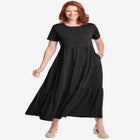 Short-Sleeve Tiered Dress image number null