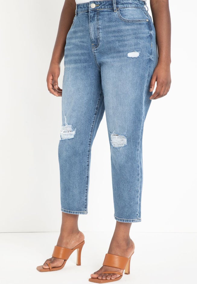 Classic Fit Stretch Denim Mom Jean image number null