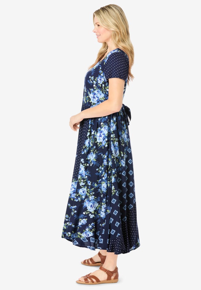 Mixed Print Maxi Dress image number 2
