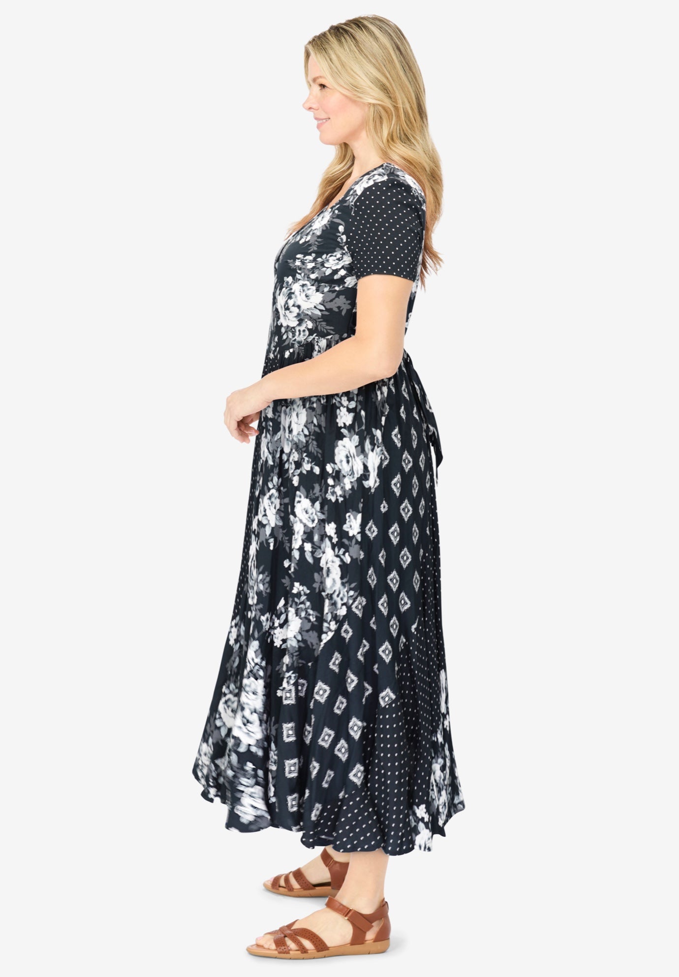 Mixed Print Maxi Dress image number 2