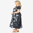 Mixed Print Maxi Dress image number null