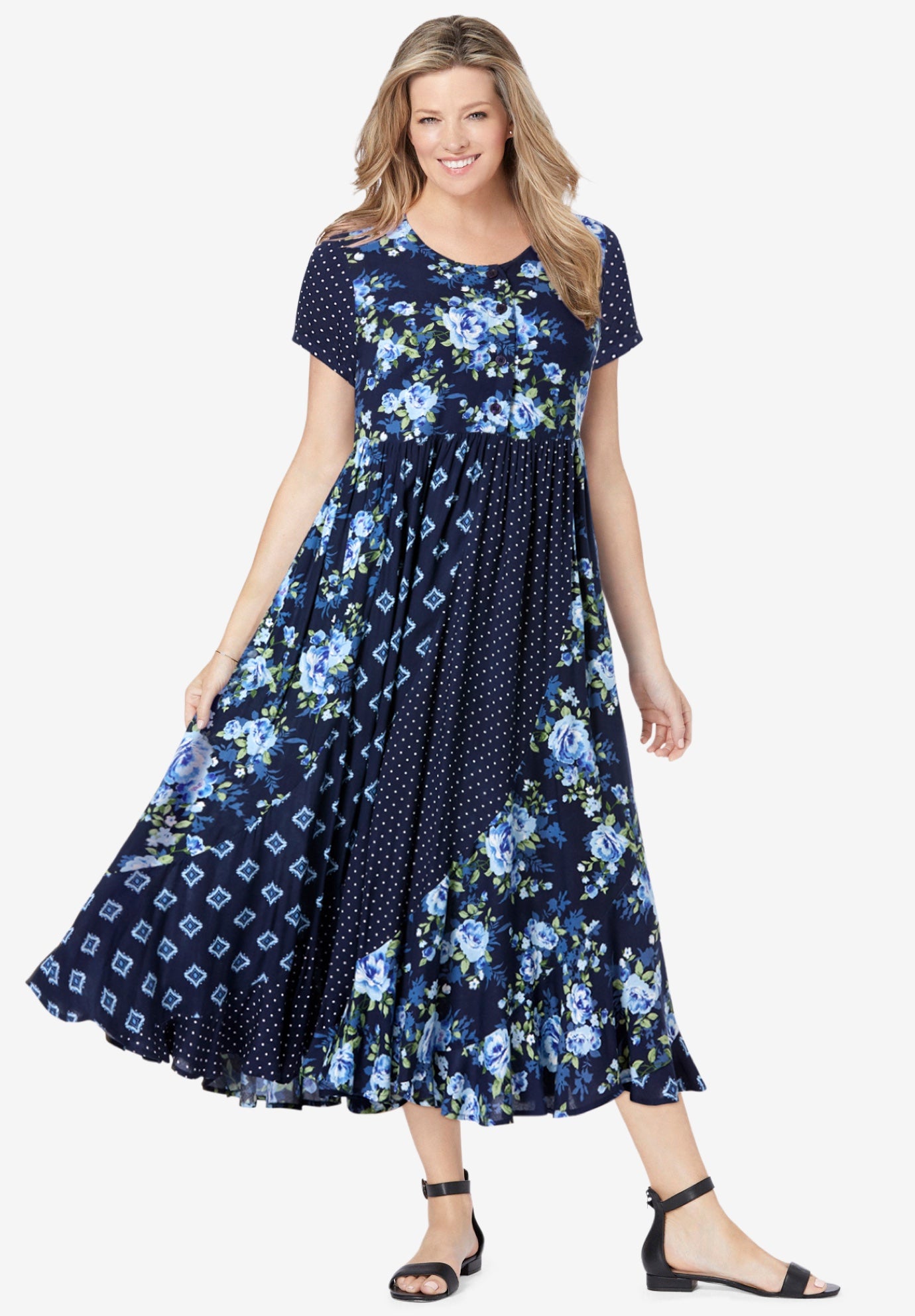 Mixed Print Maxi Dress image number 0