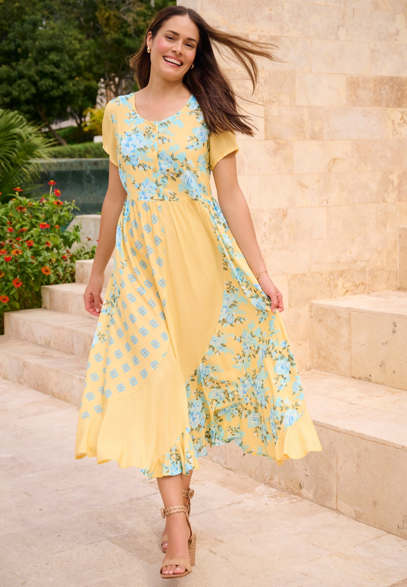 Mixed Print Maxi Dress image number 0