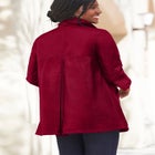 A-Line Zip Front Leather Jacket image number null