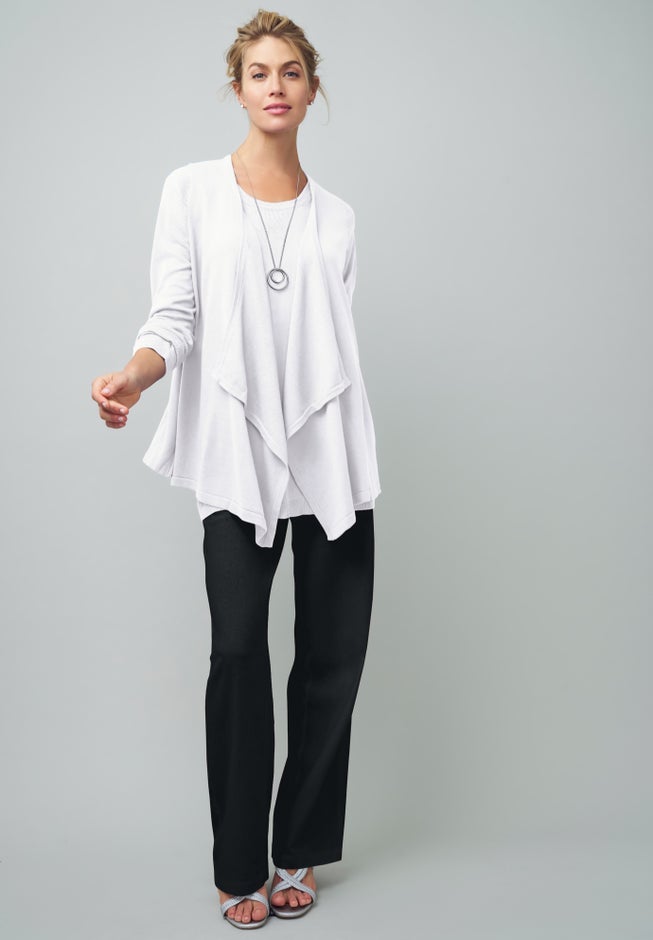 Lightweight Linen-Blend Straight-Leg Pants image number 1