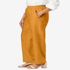 Lightweight Linen-Blend Straight-Leg Pants image number null