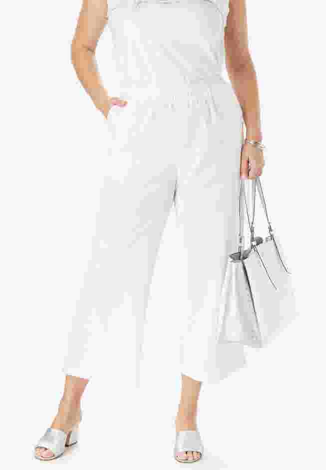Wide Leg Linen Crop Pant image number 2