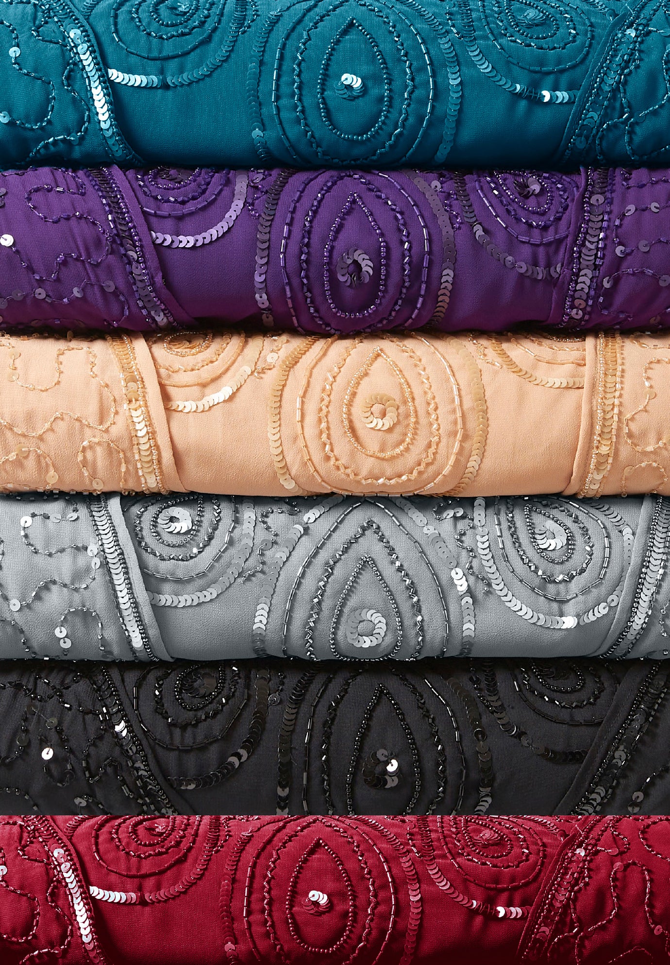 Plus Size Beaded Georgette 3-piece Pant Set – Formal Wear image number 4