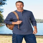 Thermal Pocket Longer-Length Henley image number null