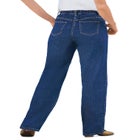 Perfect Back-Elastic Gap-Free Straight-Leg Cotton Jeans image number 3