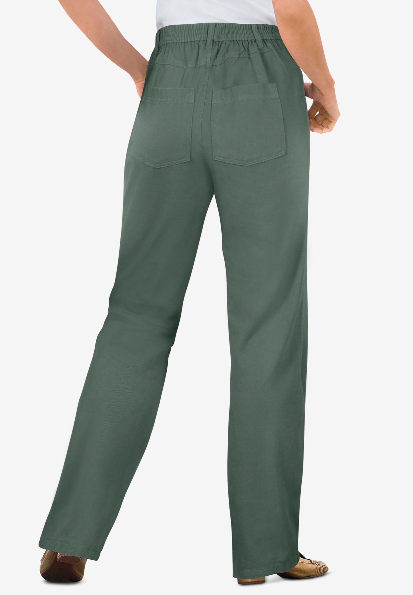 Perfect All-Cotton Back-Elastic Denim Jeans image number 1