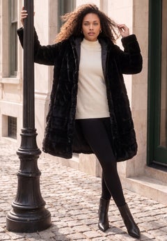 Plus Size 2-in-1 Puffer and Faux Fur Coat