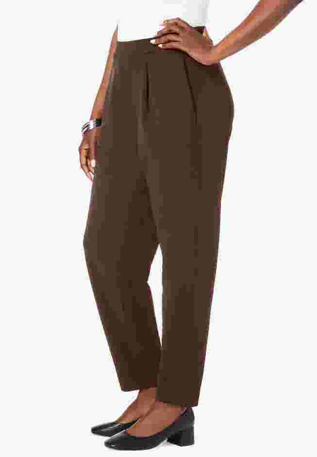 Stretch Knit Crepe Straight Leg Pants image number 2