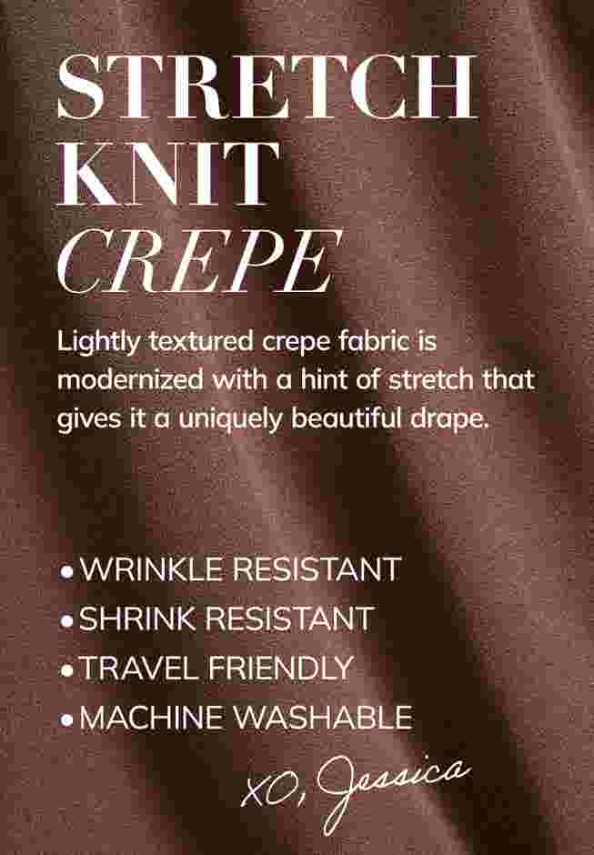 Stretch Knit Crepe Straight Leg Pants image number 3