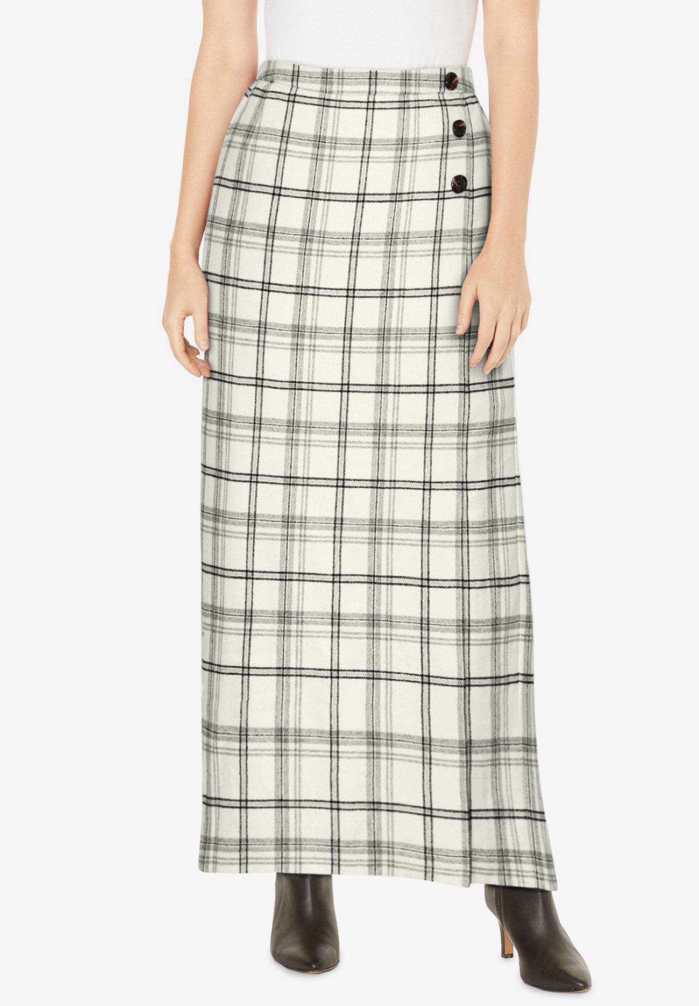Side-Button Wool Skirt image number 0