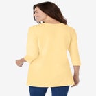 Perfect Three-Quarter Sleeve Crewneck Tunic image number 1
