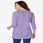 Perfect Three-Quarter Sleeve Crewneck Tunic image number null