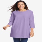 Perfect Three-Quarter Sleeve Crewneck Tunic image number null